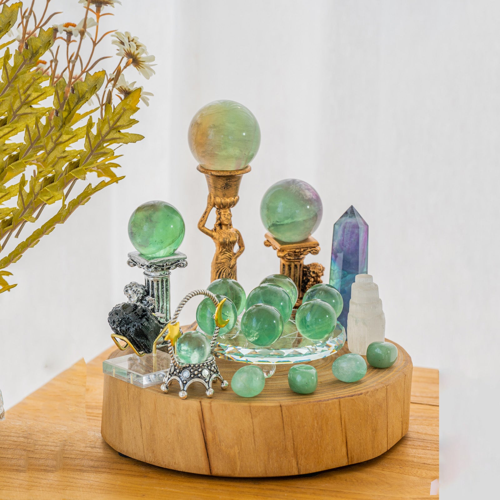 Emerald Serenity Crystal Grid